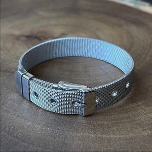 Steel Mesh & Buckle Bracelet Narrow Style